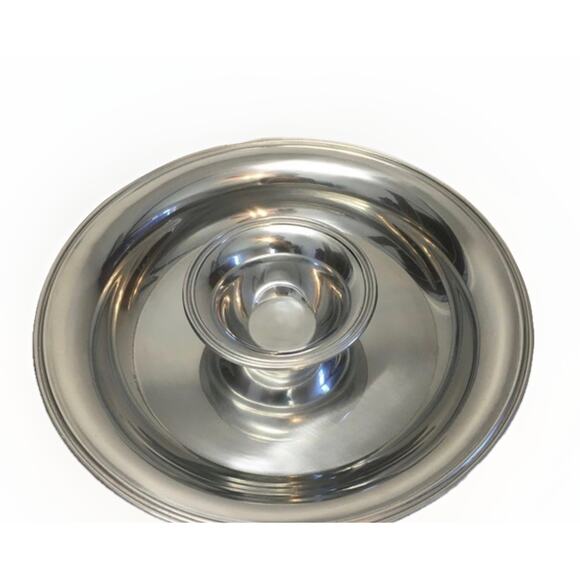 New Reed & Barton Arlington Serverware Collection Serving Tray Bowl Chip/Dip Set - Picture 1 of 12